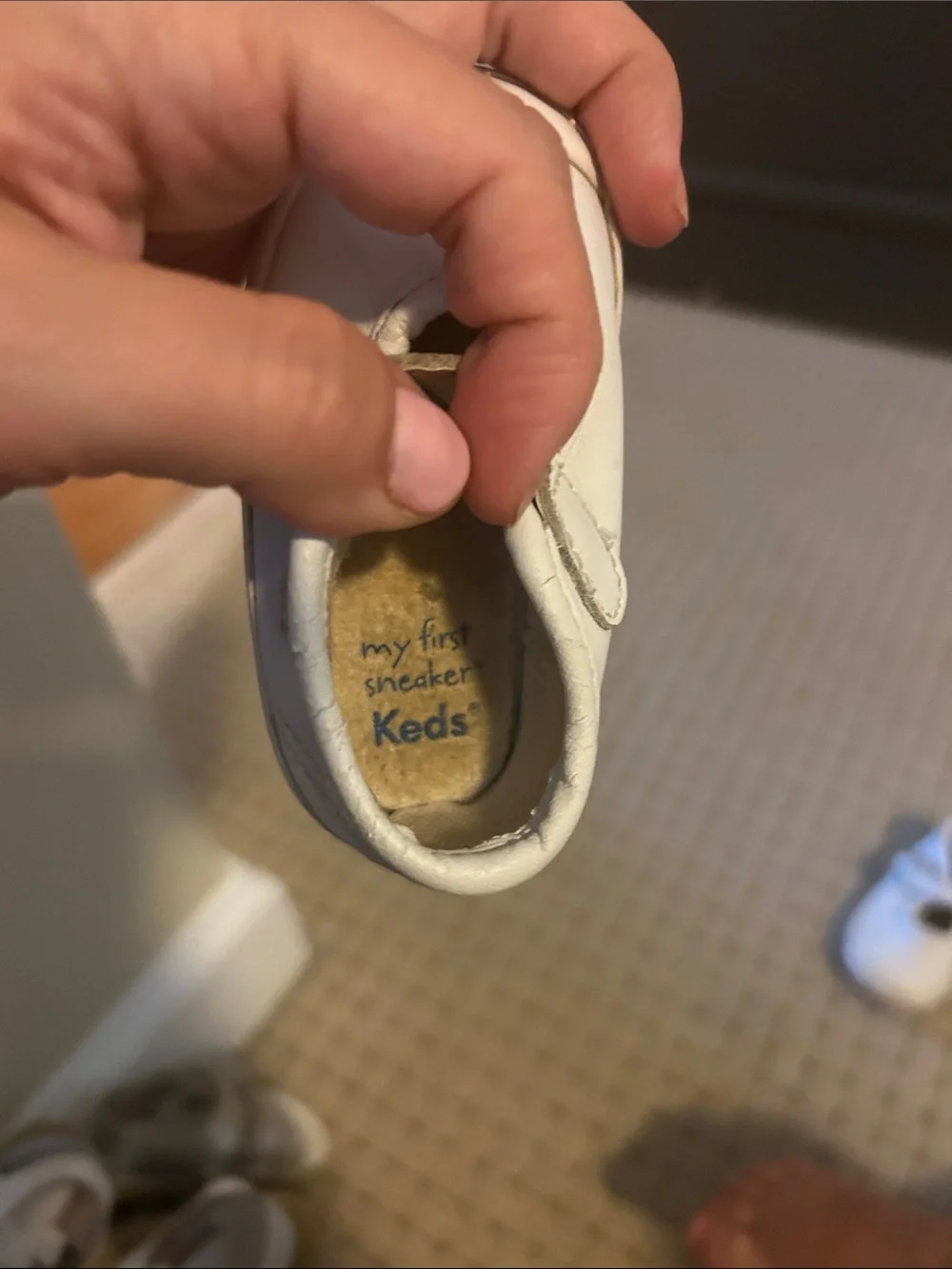 Keds White Mary Jane Baby Walker Shoes